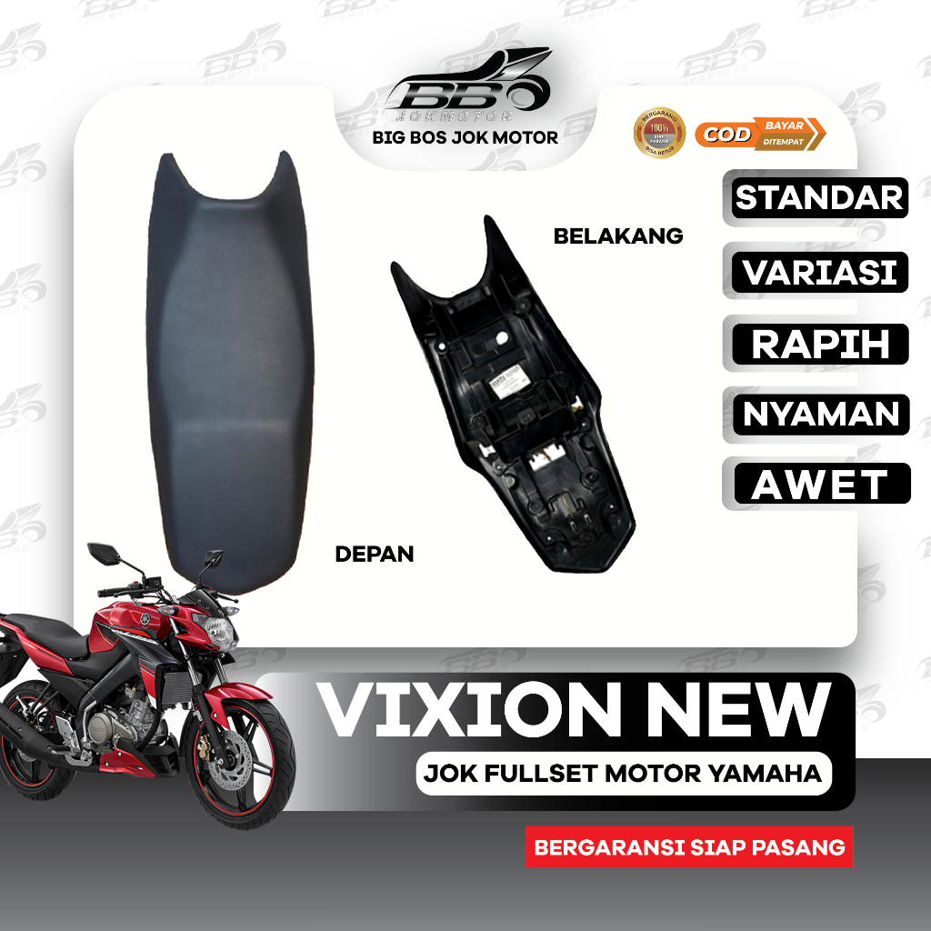 Jok Motor Vixion New Siap Pasang I Jok Yamaha Vixion Standar & Variasi