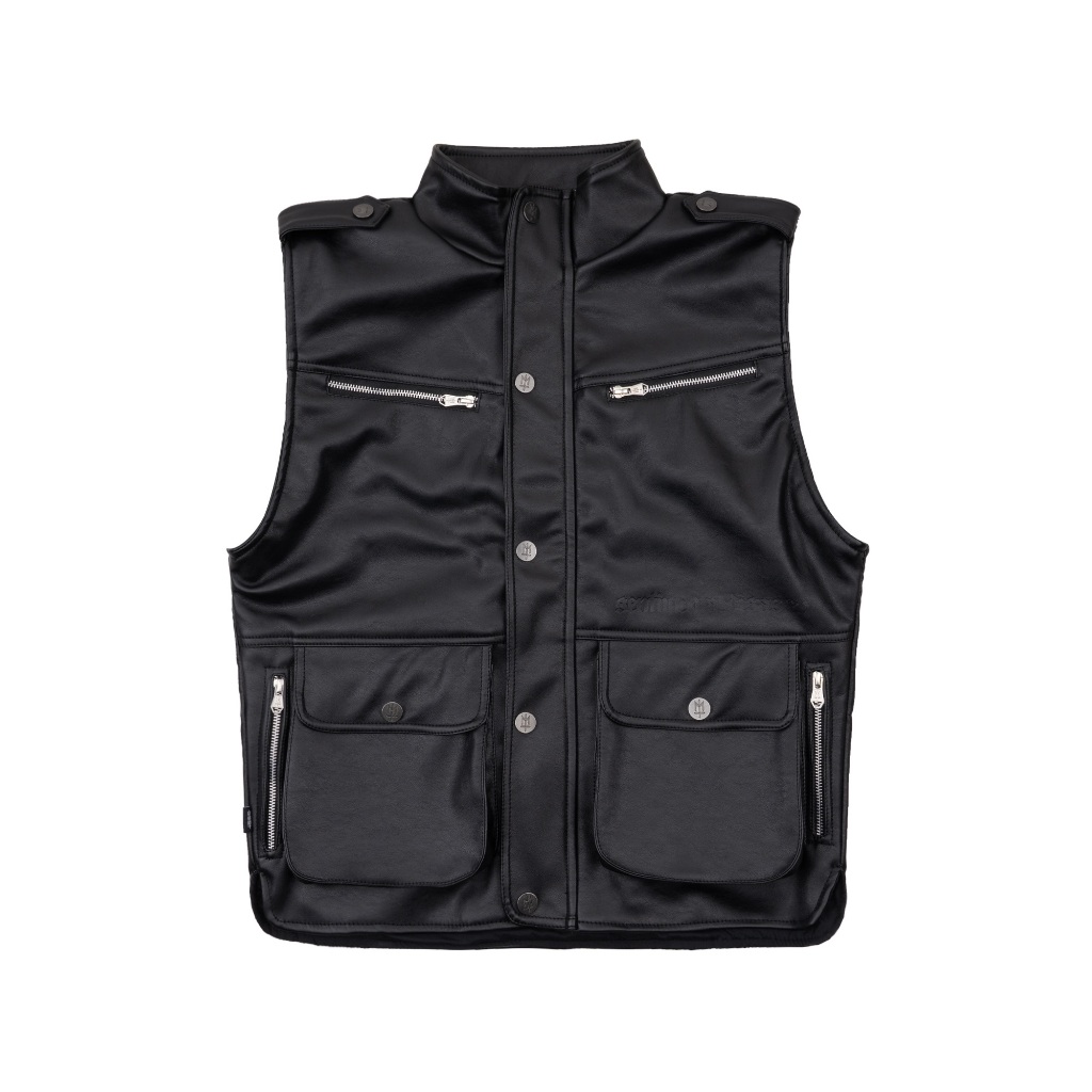 LEATHER VEST MATERNAL DISASTER X SSST "DISENTAL"