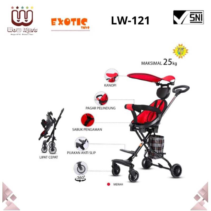 ET LW 120 LW 121 Exotic Baby And Kids Micro Trike Stroller Adjustable Seat // Mainan Kereta Dorong A