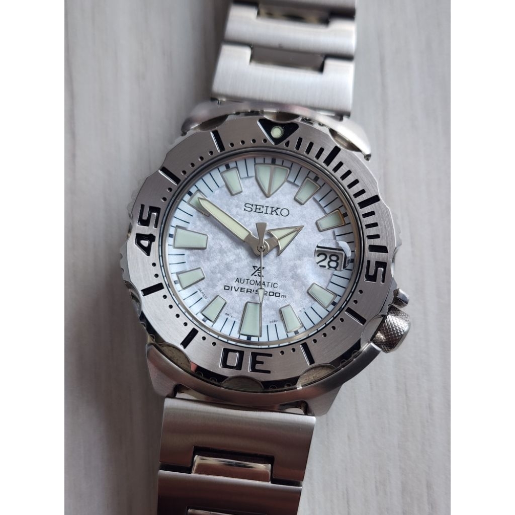 Seiko Monster Gen 3 SBDC073 Ice Frost Dial Cal.6R15 JDM Made In Japan SUPER RARE