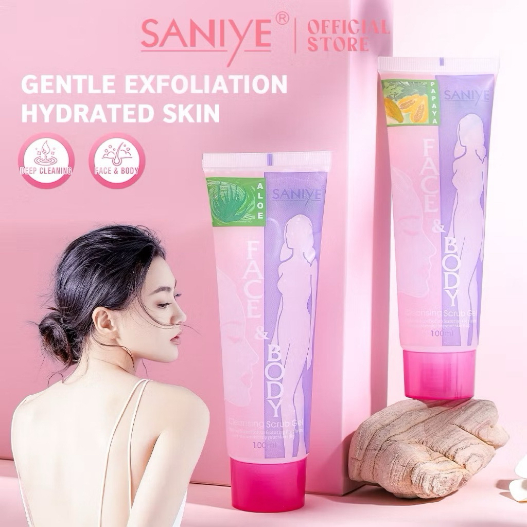 SANIYE Skin Scrub Lotion Exfoliating Cream Whitening Moisturizer Repair Skin Cleaner R7082