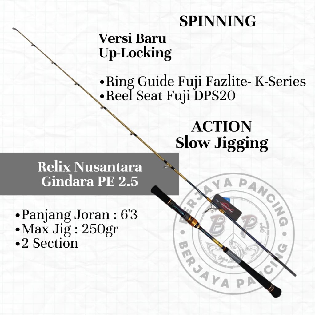 Joran Spinning Relix Nusantara GINDARA Versi Baru - GINDARA TYPE-R