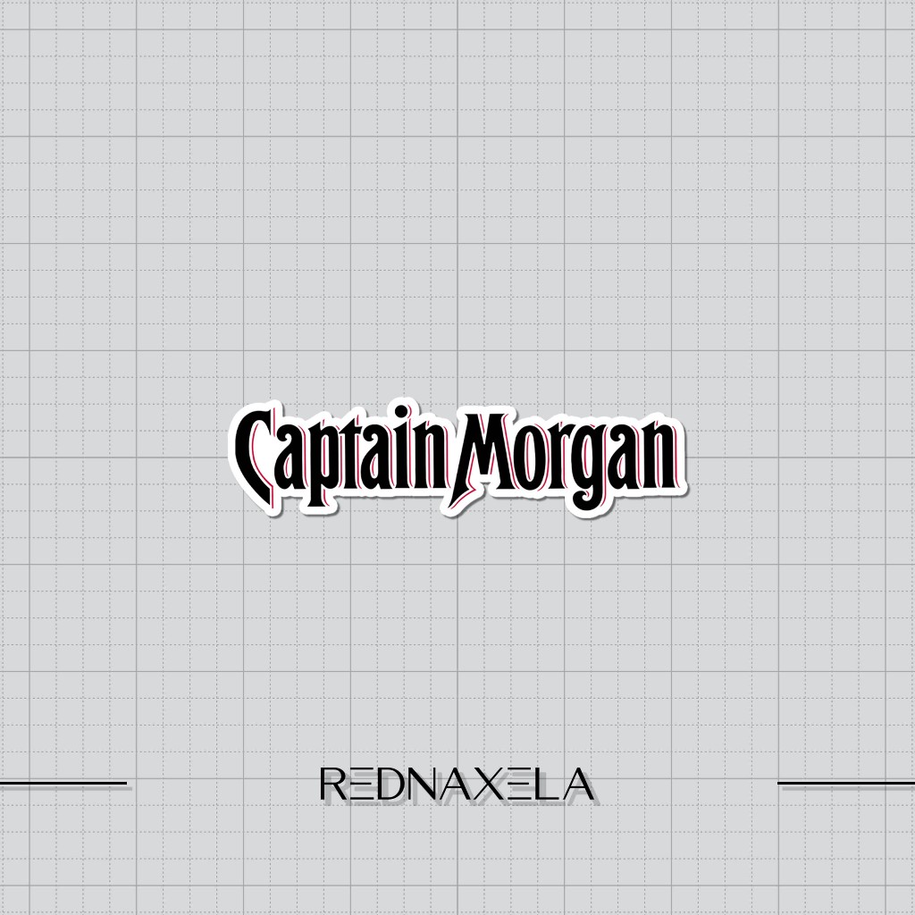 Stiker Vinyl Captain Morgan 1 Stiker Koper Outdoor Waterproof Sticker