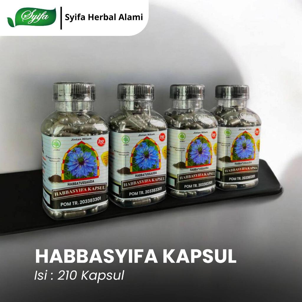 Habbasyifa Serbuk 210 Kapsul Serbuk Habbatussauda Murni Habasyi Jinten Hitam l Kapsul Jintan