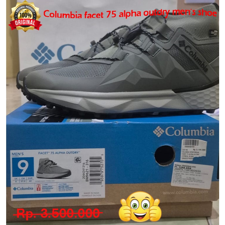 Sepatu Coloumbia (Men Facet 75 Alpha Outdry Lightweight Waterproof Hiking Columbia out dry ORIGINAL)