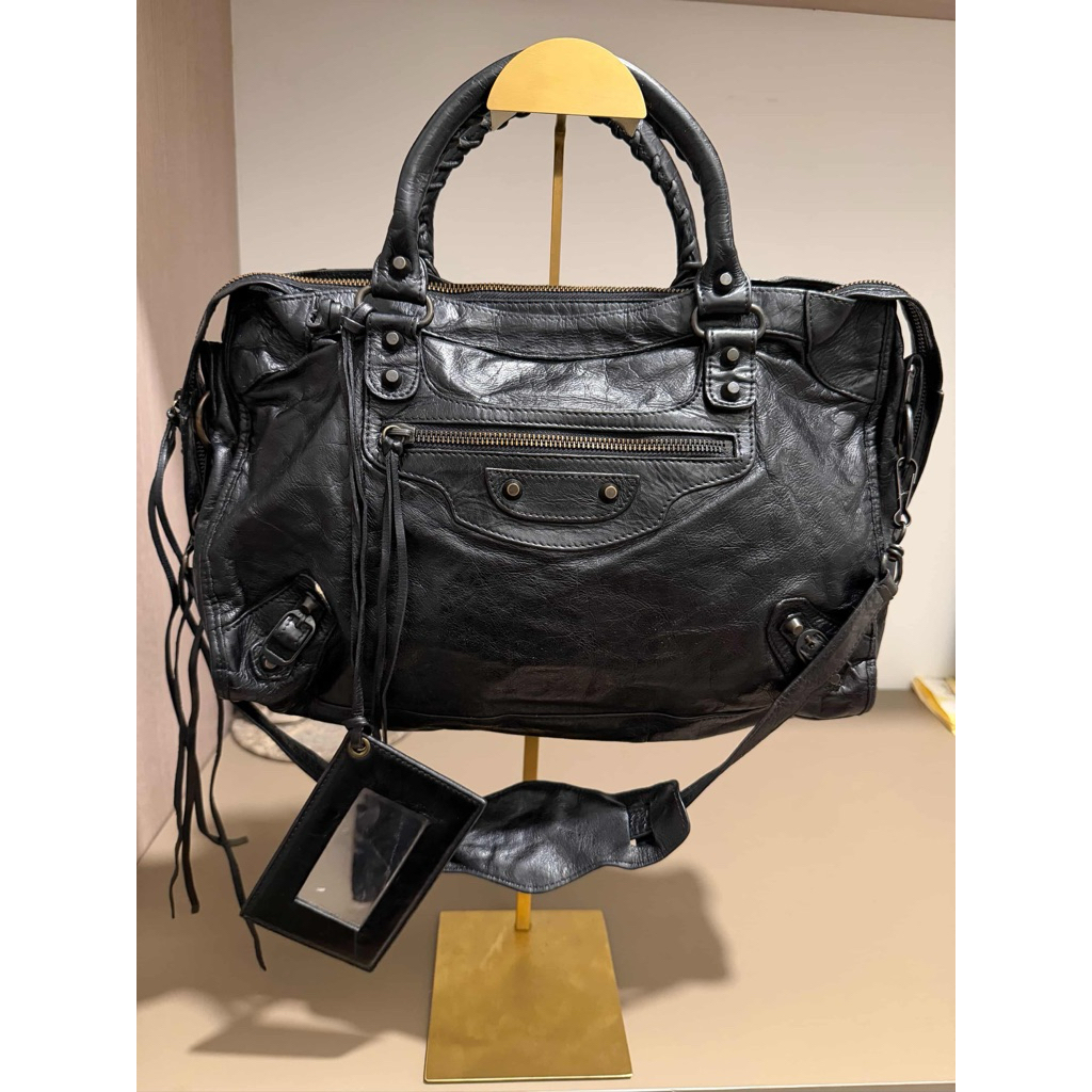 Balenciaga City Vintage Black With Mirror (Req Ka Vilisfr)