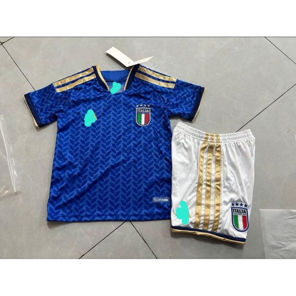 Import Jersey bola anak KIDS ITALI ITTALI ITTALY ITTALIA Home 2025/2026 baju +  Celana  25/26  Impor