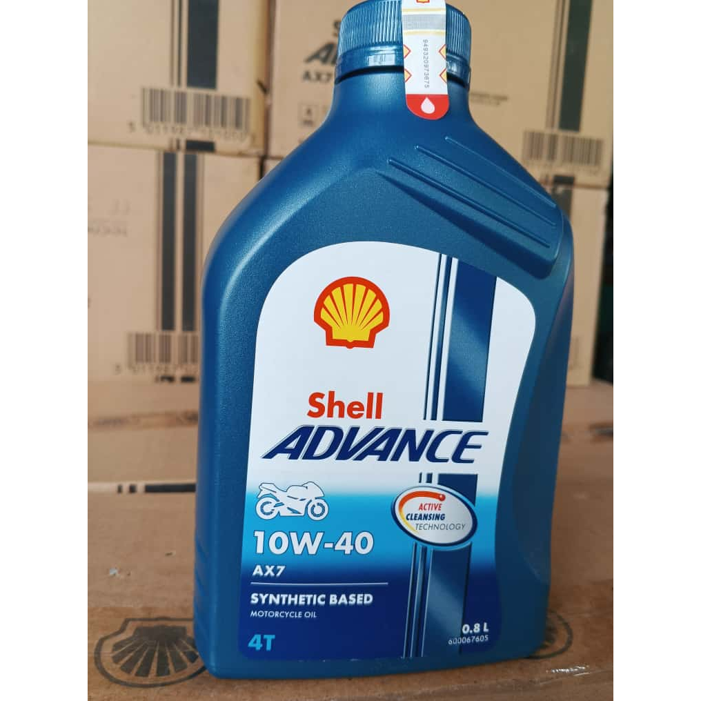 Oli Shell Advance Oli Motor Bebek AX7 10-40w 08L untuk semua Motor Bebek