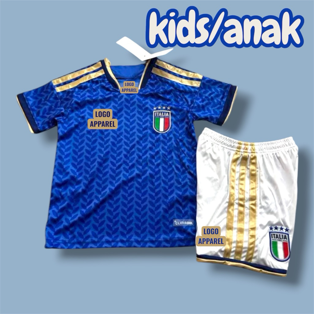 Jersey anak/kids stelan italia home 2026 world cup pildun grade ori high Quality