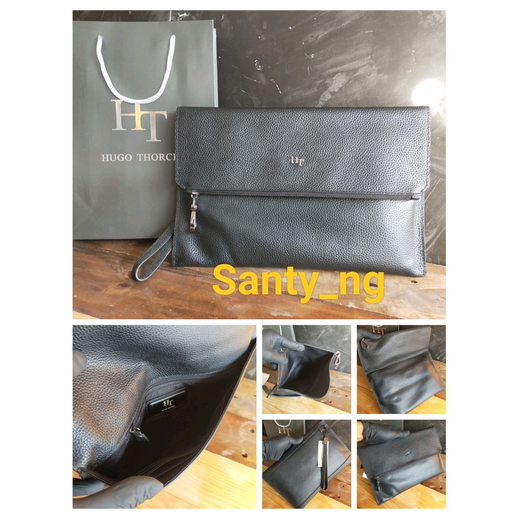Handbag clutch mewah pria wanita original Hugo thorch 8327-1