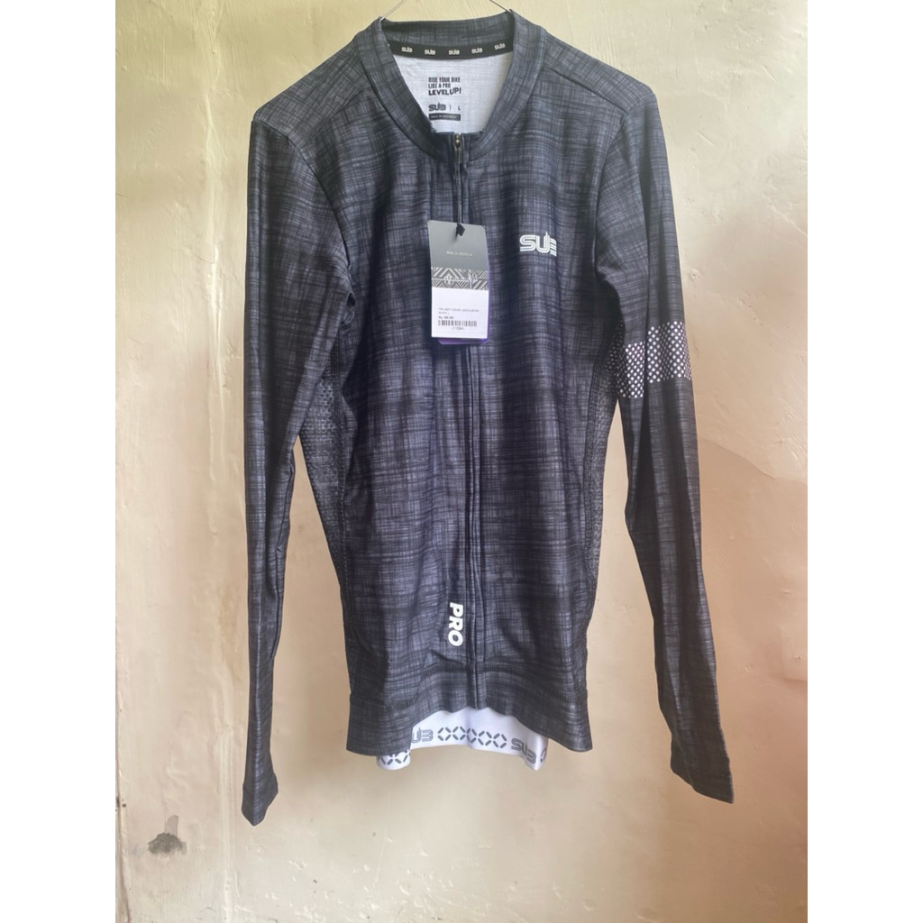 Jersey Sepeda Road Bike Cycling SUB Jersey Pro Misty Size L Black Long Sleeve Hitam Lengan Panjang U