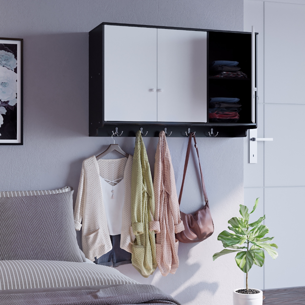 Lemari pakaian tempel dinding tahan rayap kuat aestetik murah