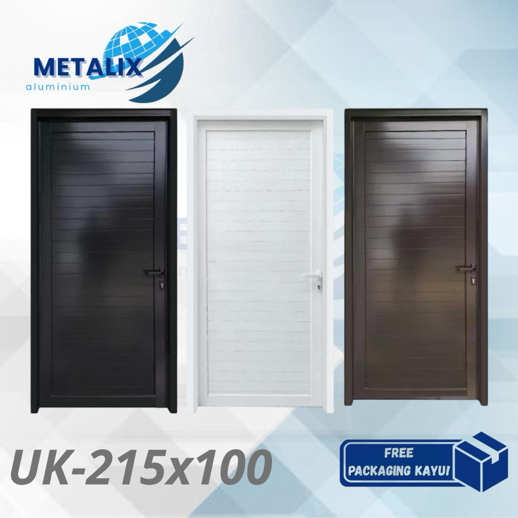 Pintu + kusen aluminium spanrel double, GRATIS BUBBLE WRAP + PACKING KAYU