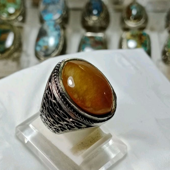 Natural cincin akik pandan