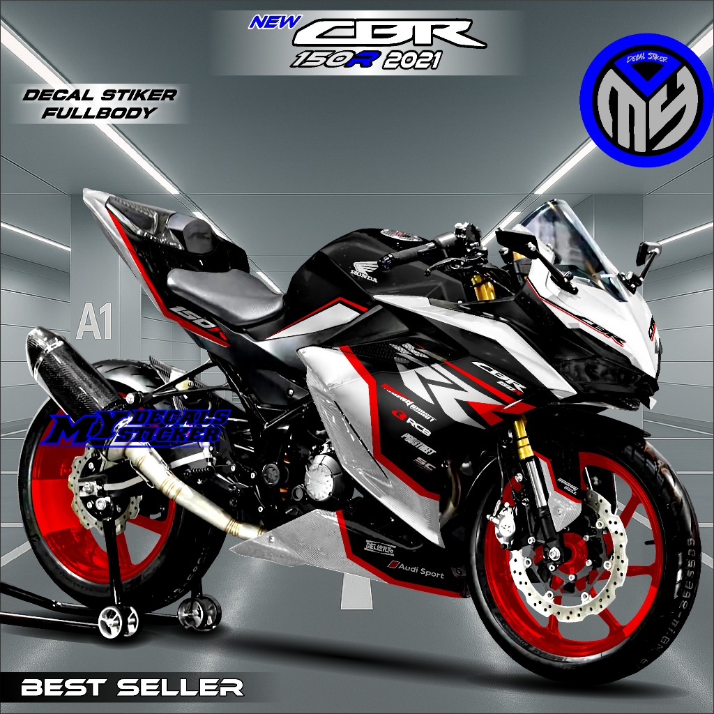 TERBARU Decal Sticker New CBR 150R K45R 2021 Fullbody, Dekal Stiker CBR 150R 2022 Full Body Putih