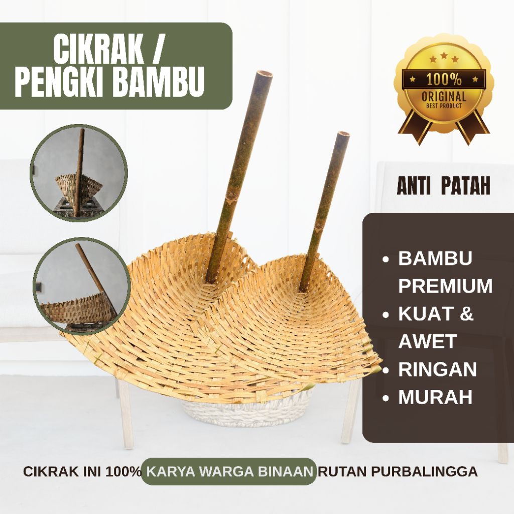 Cikrak Pengki dari Bambu Asli Karya Warga Binaan Rutan Purbalingga