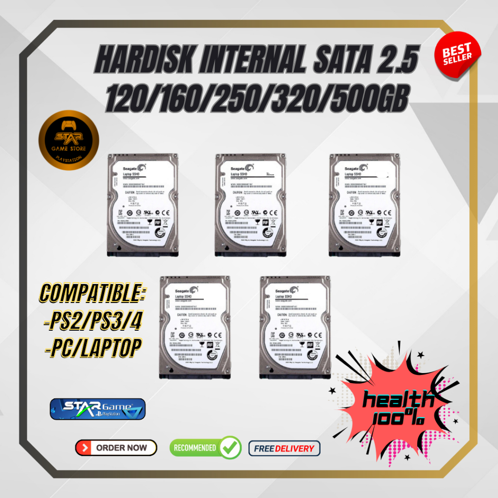 HARDISK LAPTOP HDD 120/160/250/320 /500 GB/1TB/2TB PC INTERNAL PS3 PS4