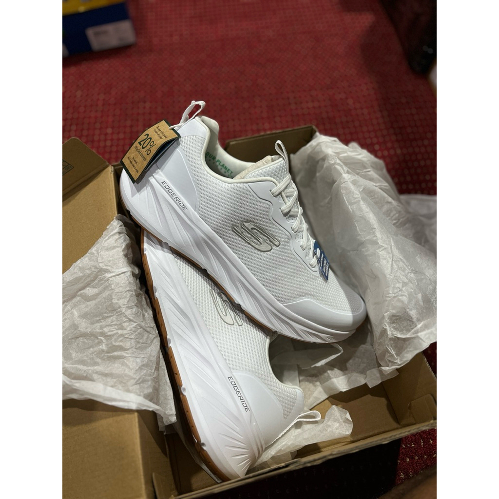 Skechers Edgeride Rekze Running Men Slip On White Original BNIB