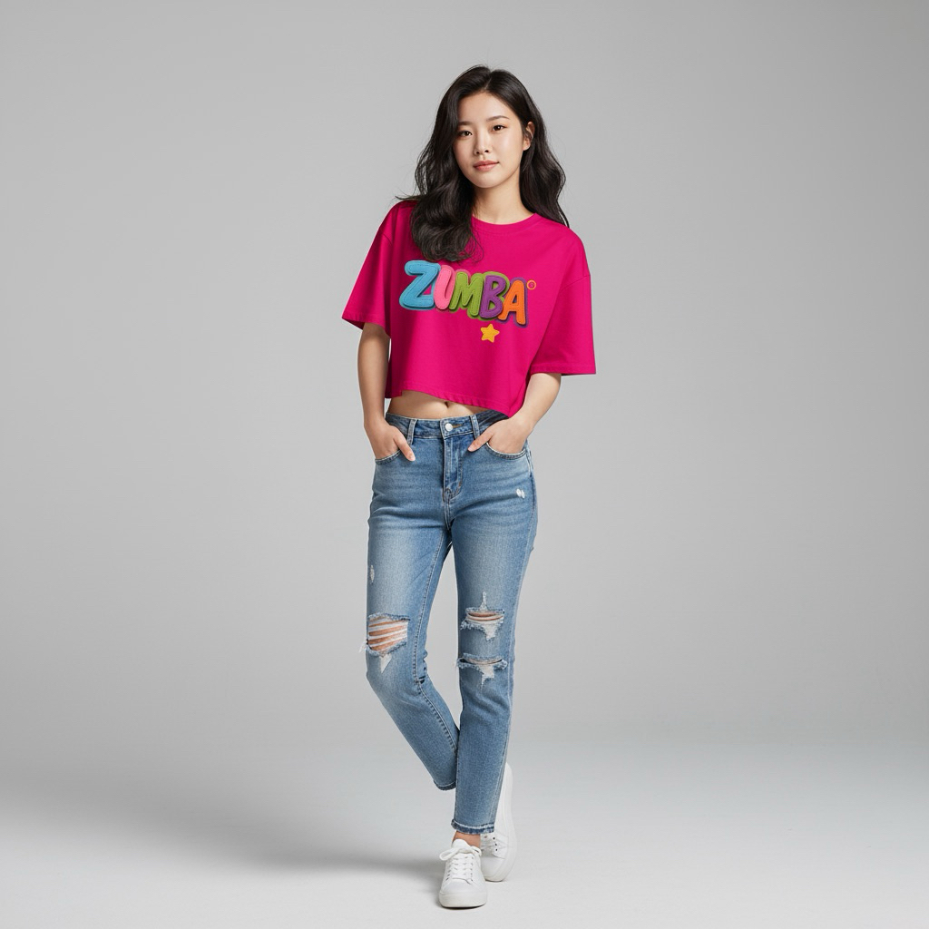 Crop Zumba Top Oversize Kaos Cewek Korea Atasan Kaos Croptop Kaos Viral Kaos Terbaru Original Baju C