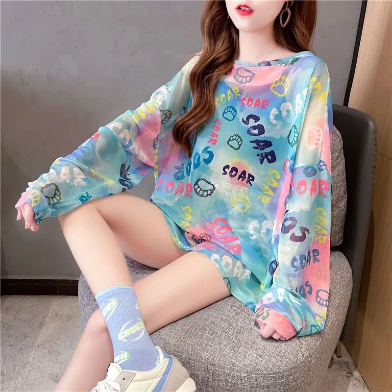 Outer Transparan Korean Blouse Atasan Lengan Panjang OT11 Paw