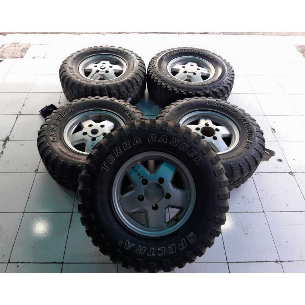 VELG MOBIL RACING JEEP RING 15 LEBAR 7 LUBANG BAUT PCD 5X139 BAN PELEK