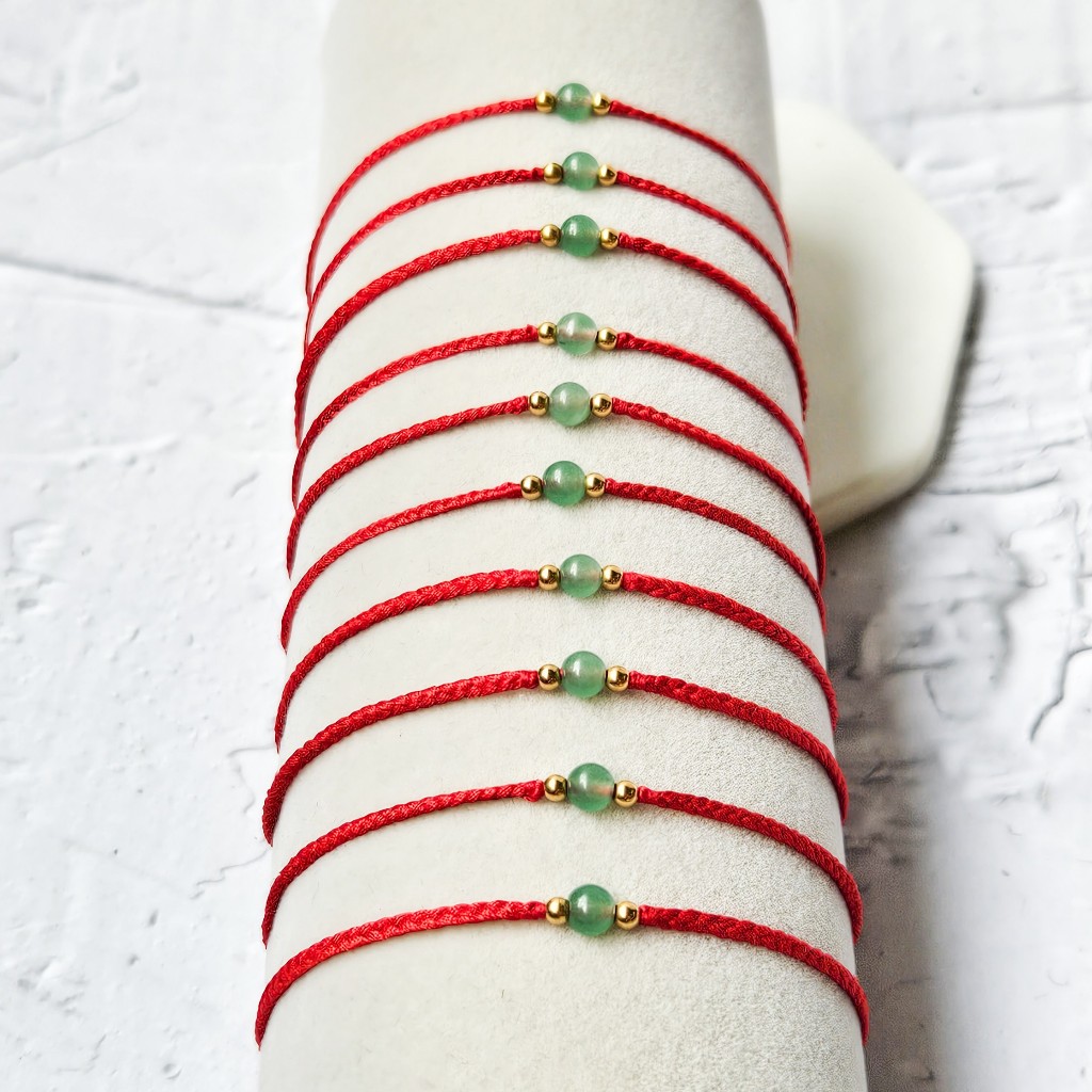 Red Giok Bracelet | Gelang Tali Batu Giok | Gelang Kepang Batu | Gelang Merah Batu Giok |