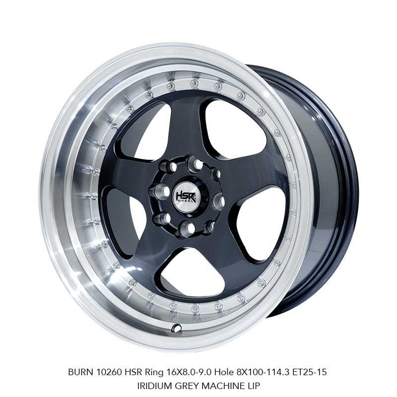 VELG MOBIL RING 16 HSR BURN 4X100 4X114,3 BELANG CELONG R16 - HSR OBRIGADO VELG