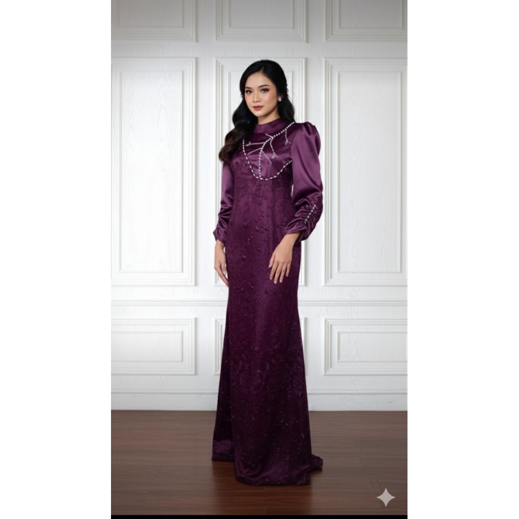 AZKIA DRESS,gamis mermaid,gamis brukat kondangan/pesta