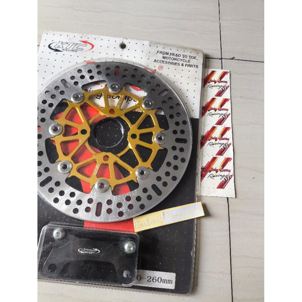 DISC PIRINGAN CAKRAM KTC RACING GOLD 260 MM YAMAHA MIO NOUVO FINO SMILE SOUL OLD KARBU