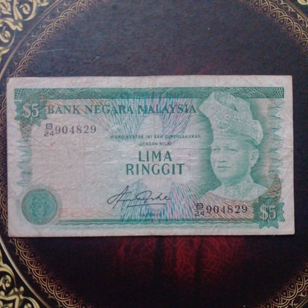 Uang Malaysia 5 Ringgit 1972 vf