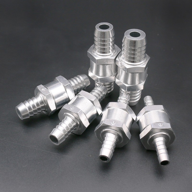 One Way Valve 6mm/8mm Chek Valve Deflator Valve Valve One Way Paduan Aluminium