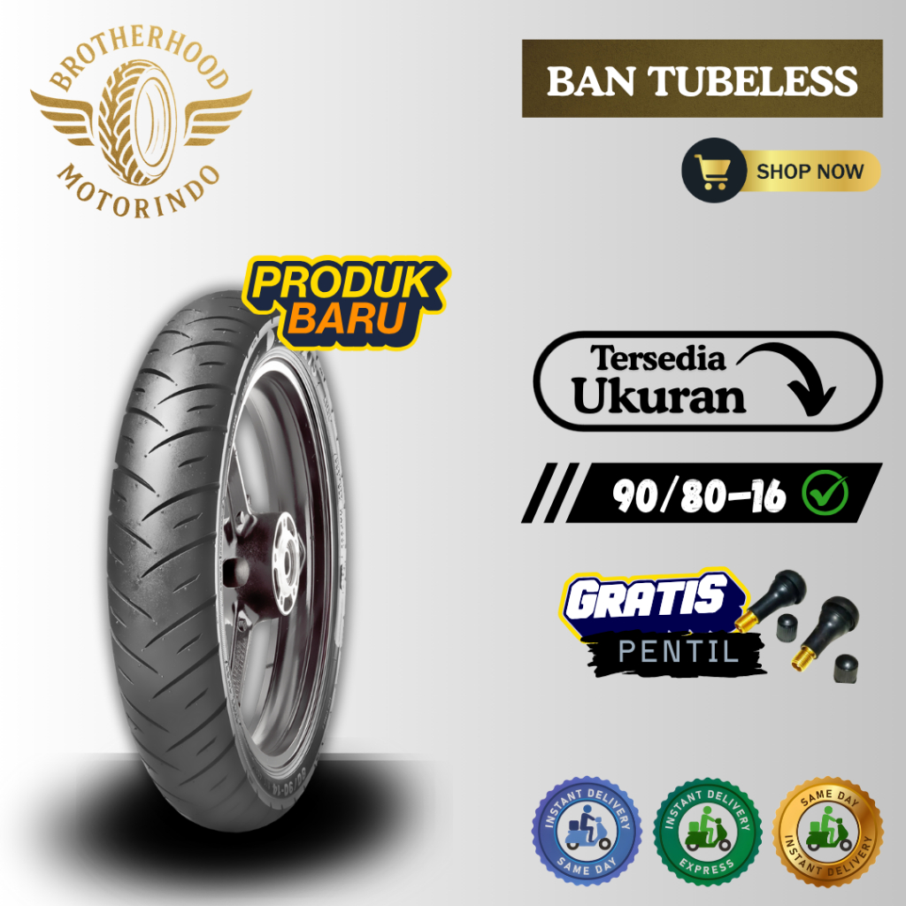 BAN MAXXIS M6211/M6212 RING 16 TUBELESS 90/80-16 / BAN TUBLES / BAN MOTOR RING 16 / BAN MAXXIS RING 