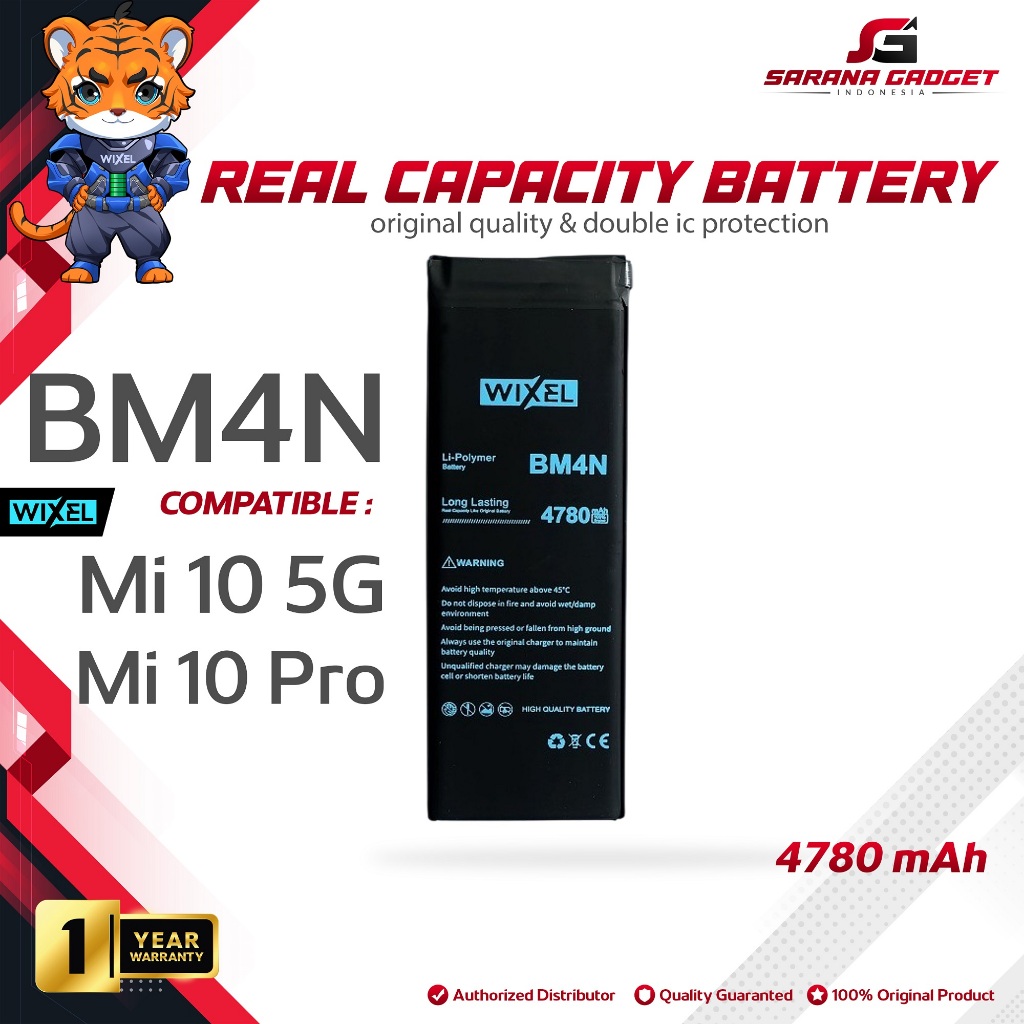 WIXEL Baterai BM4N XiaoMi Mi 10 5G Mi10 Pro Batre Batrai Battery Original Ori HP Handphone BM 4N Dou