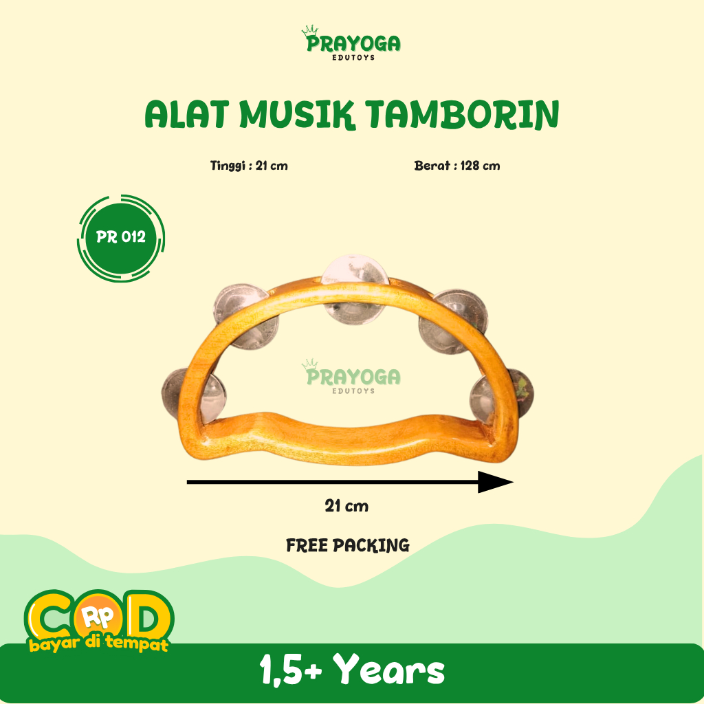 Alat musik tamborin_mainan edukasi anak 3 Tahun