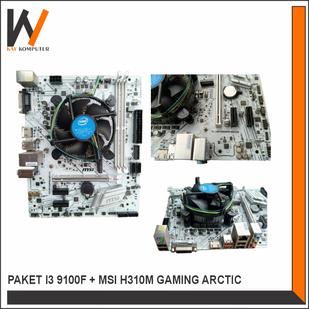 PAKET INTEL I3 9100F + MSI H310M GAMING ARCTIC