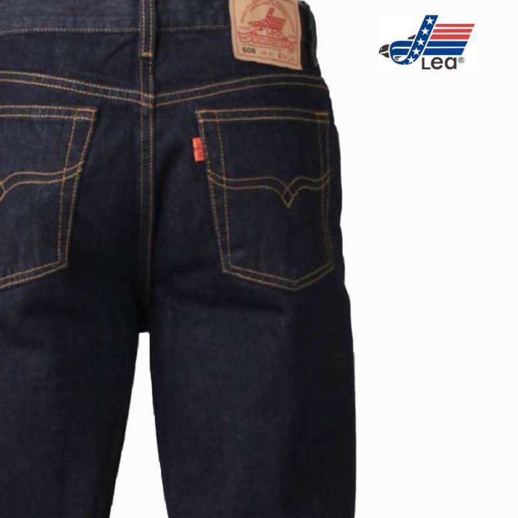 LEA BEST SELLER Celana Jeans Panjang Pria Lea 606 Warna Blue Black Regular Non Strech
