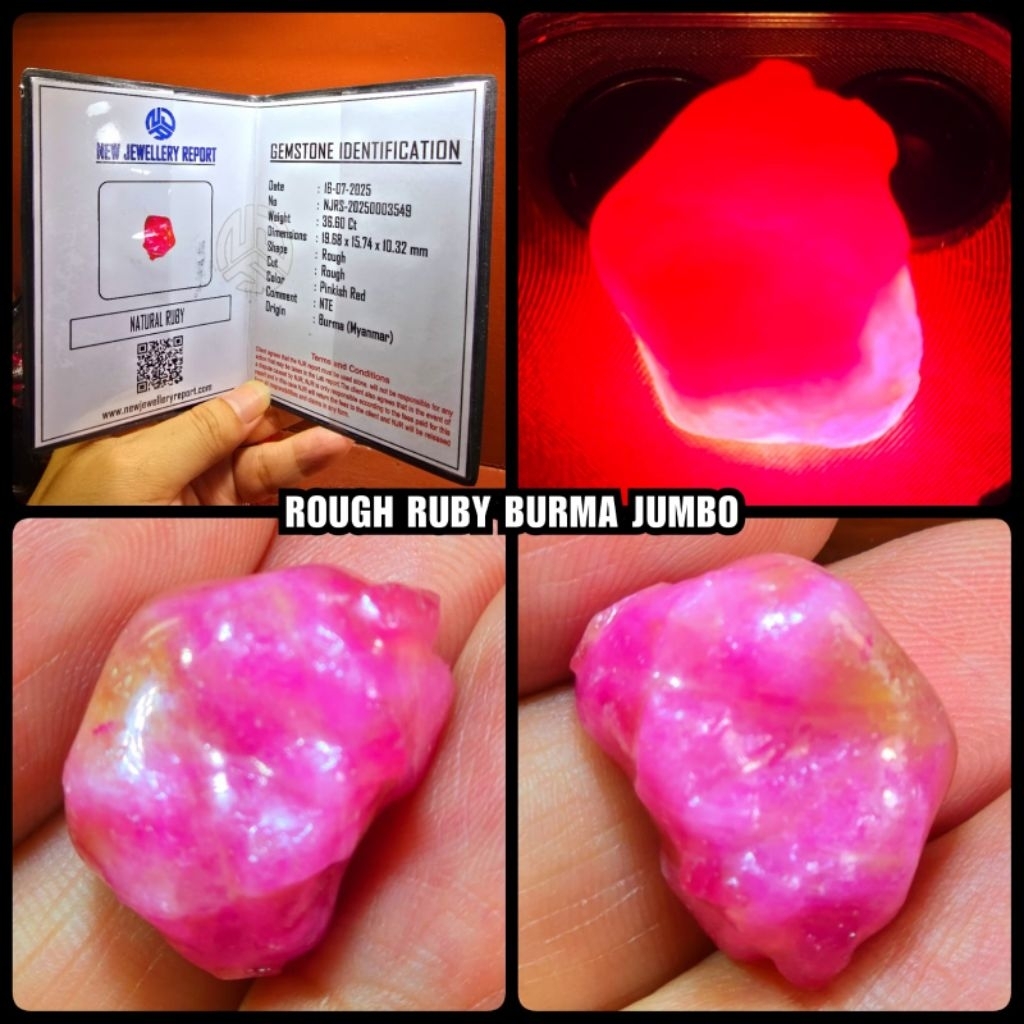 natural 100% bongkahan Ruby star Burma myanmar