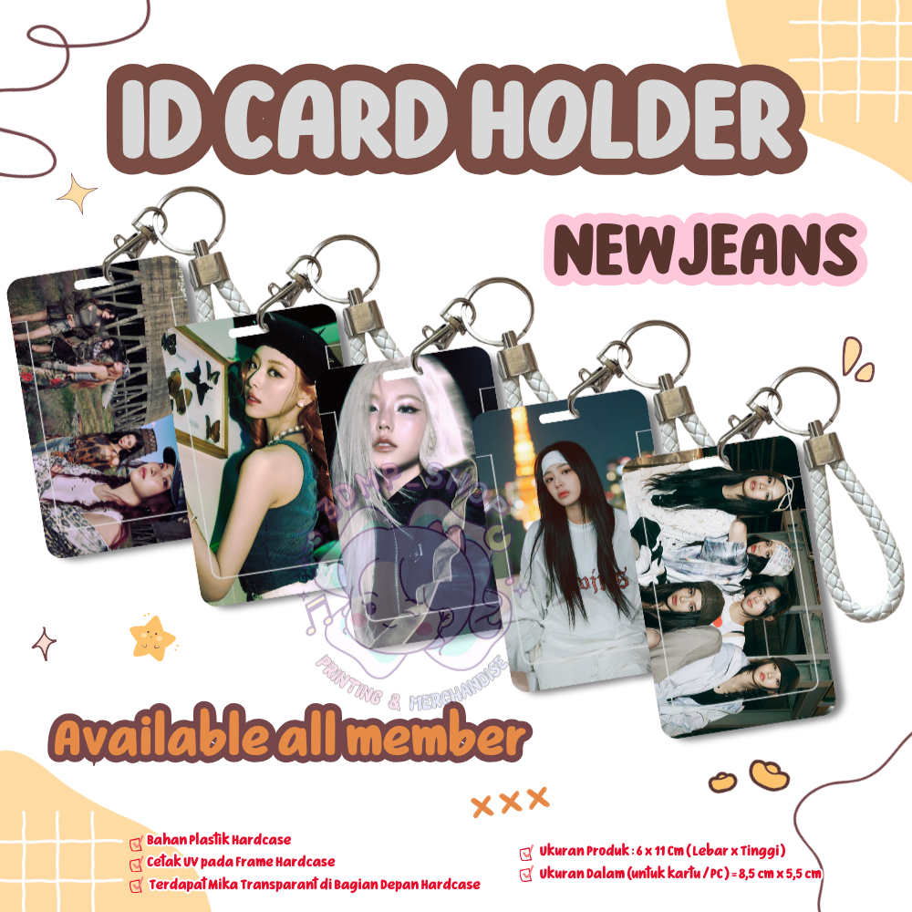 ID CARD HOLDER UV PRINT TEMPAT KARTU NEWJEANS PHOTOCARD CAHOL Haerin Minji Hyein Hanni Daniella