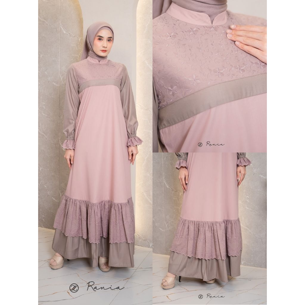 Rania dress by zalifa, gamis zalifa,gamis simple, gamis zalifa