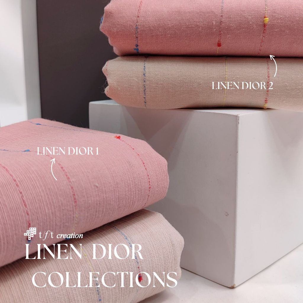 1 Yard Bahan Kain Linen Dior 1 & 2 – Bahan Kemeja, Gamis, Blouse, Kulot, Dress – Premium & Adem