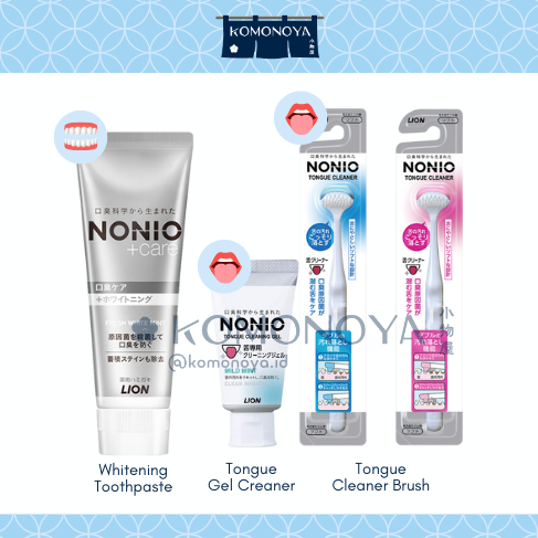 Nonio Odol Jepang Whitening Toothpaste / Tongue Cleaner Gel & Brush