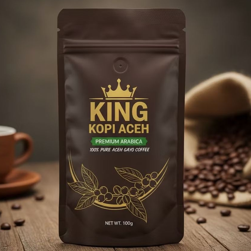 KING kopi aceh  robusta PREMIUM 100g kopi gayo aceh kopi bubuk giling coffe copi coffe shop kopi sed
