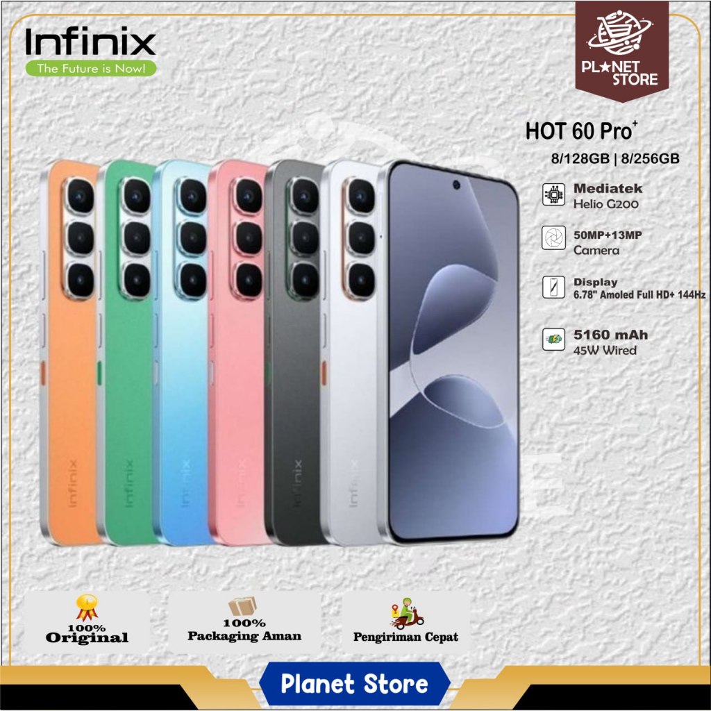 INFINIX HOT 60 PRO+ NFC RAM RAM 8/128GB RAM 8/256GB GARANSI RESMI INFINIX