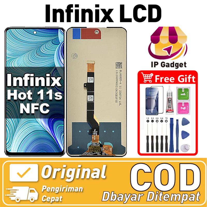LCD Infinix HOT 11S NFC OrOri-asliI Fullset IPGadget Layar hp Touchscreen Sentuh Versi Tinggi COD