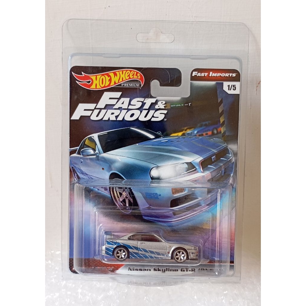 Hotwheels Premium Fast And Furious Nissan Skyline R34 Fast Imports