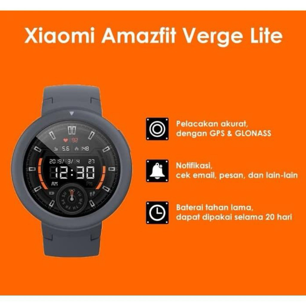 Jam Tangan Huami AMAZFIT VERGE LITE  bekas Original Smartwatch AMOLED