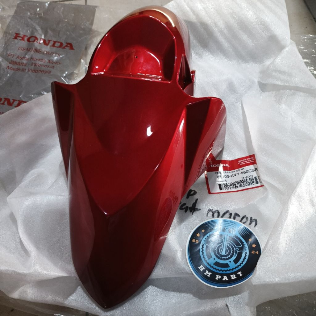 61100-KVY-960CSR Slebor Spakbor Depan Beat Karbu Gen 1 Merah maroon