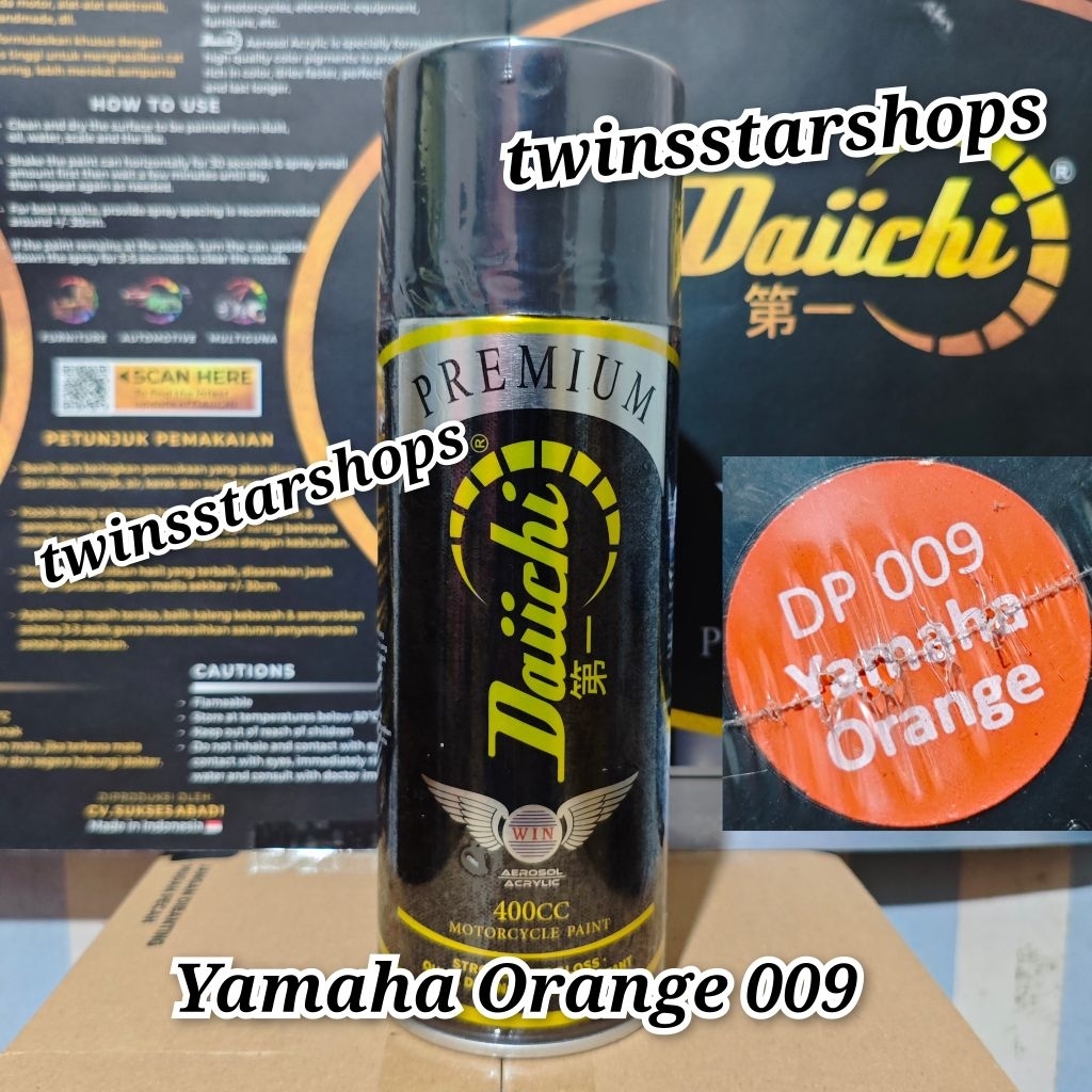 Pilok Pylox Pilox Cat Daiichi Daichi Yamaha Orange 009 Oren Glossy Mengkilap 400Cc Daici