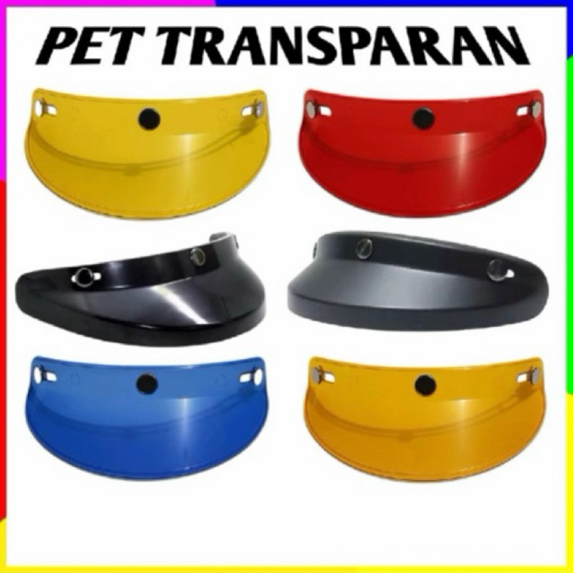 Pet Helm Cargloss , Pet Warna / Transparan Vintage Universal Semua helm Bogo retro