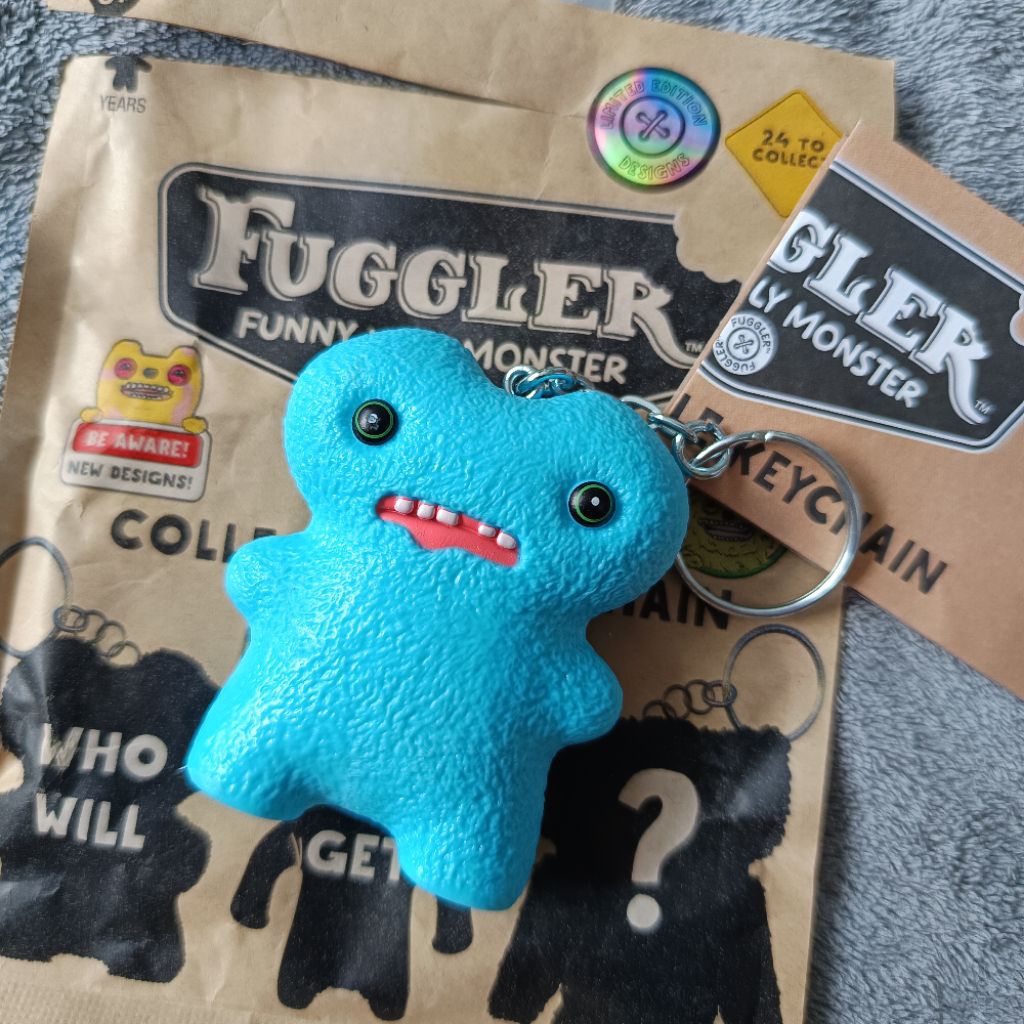 Gantungan Kunci Fuggler Gaptooth Mcgoo Blue Funny Ugly Monster Collectible Keychain Charm Boneka Fig